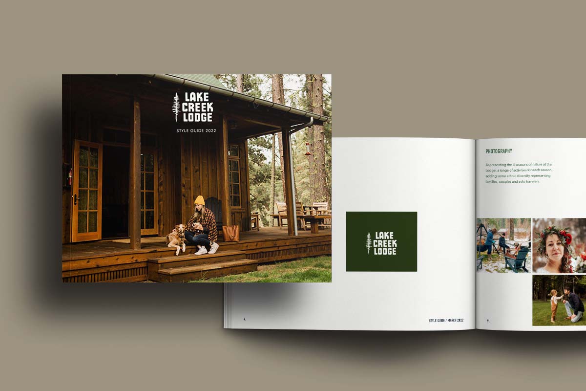 brand guide for lake creek lodge