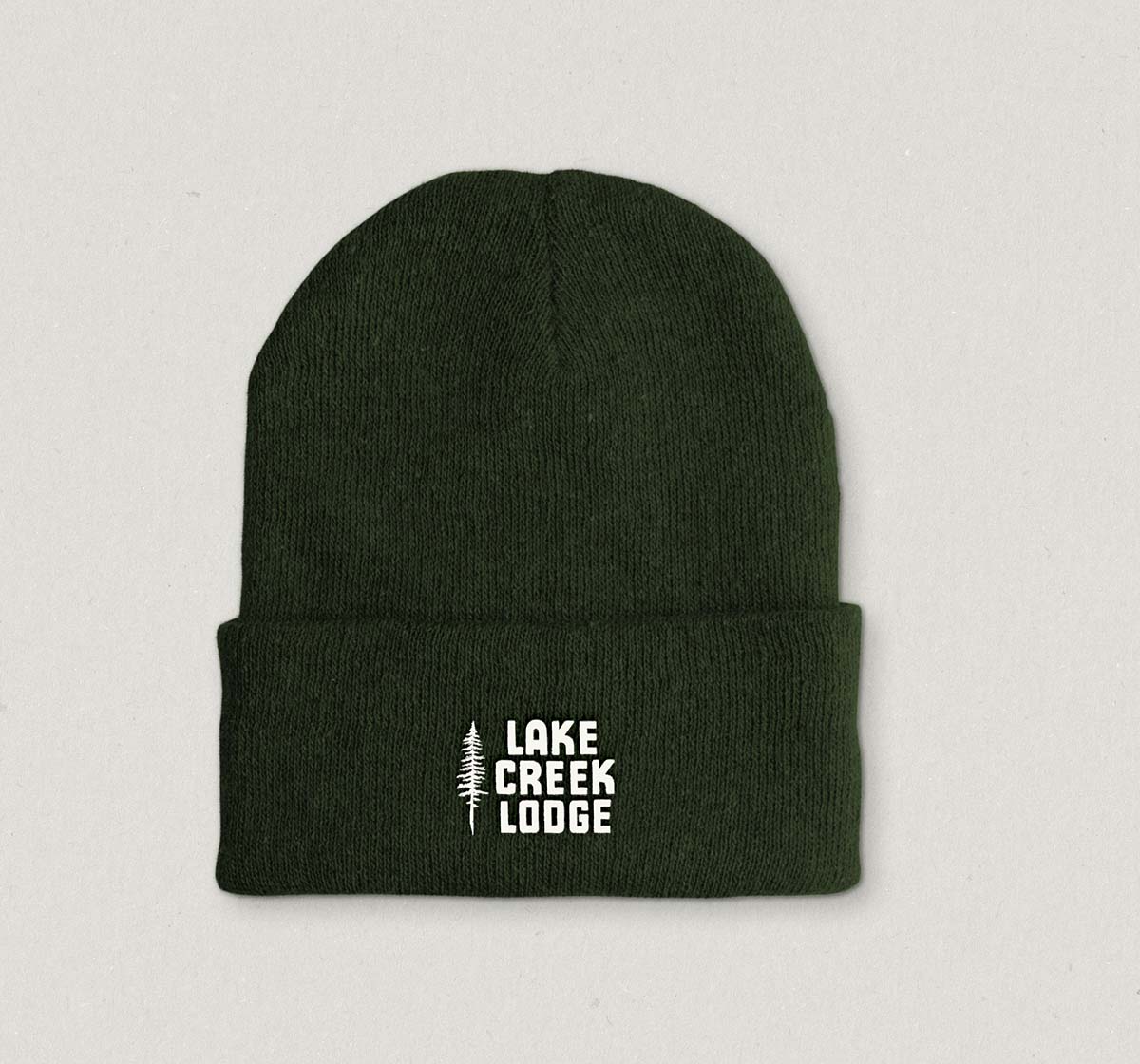 branded hat design for Lake Creek Lodge