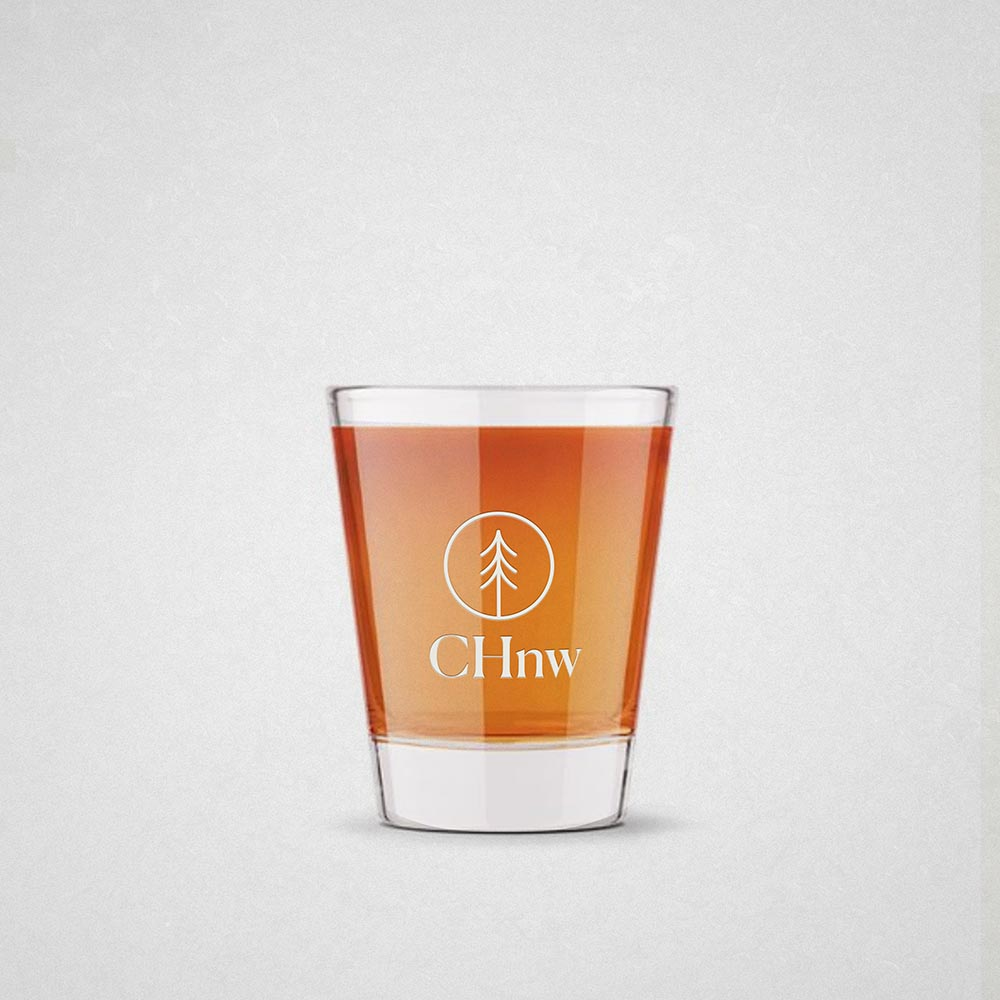 branded shot glass design for craft homes nw
