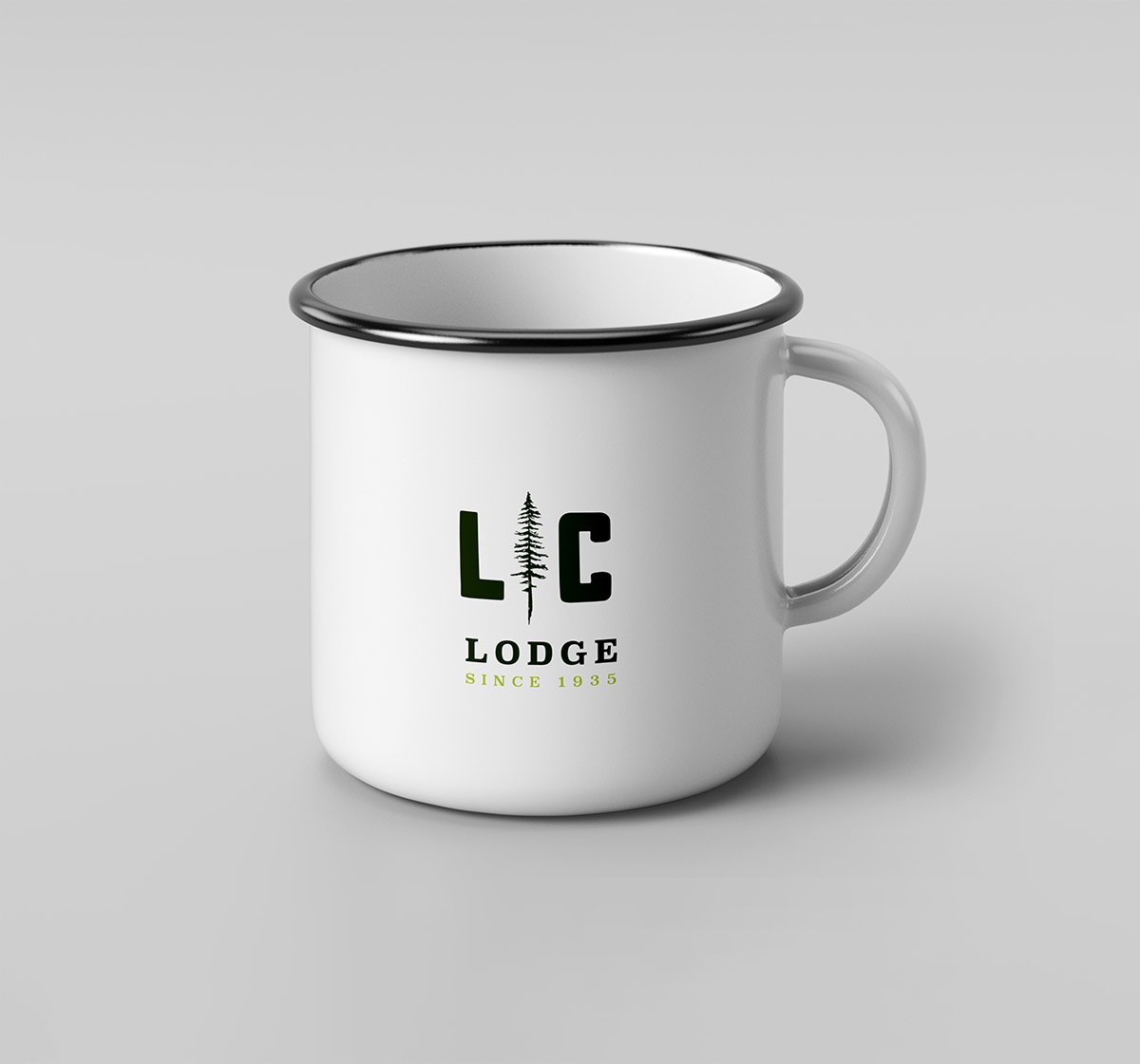 branded mug design for lake creek lodge