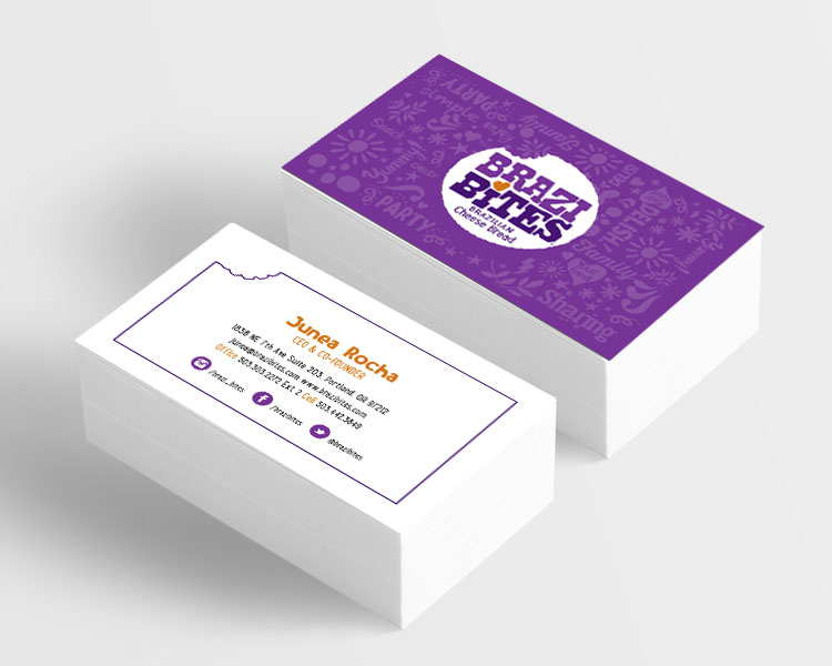 brazi bites business card design