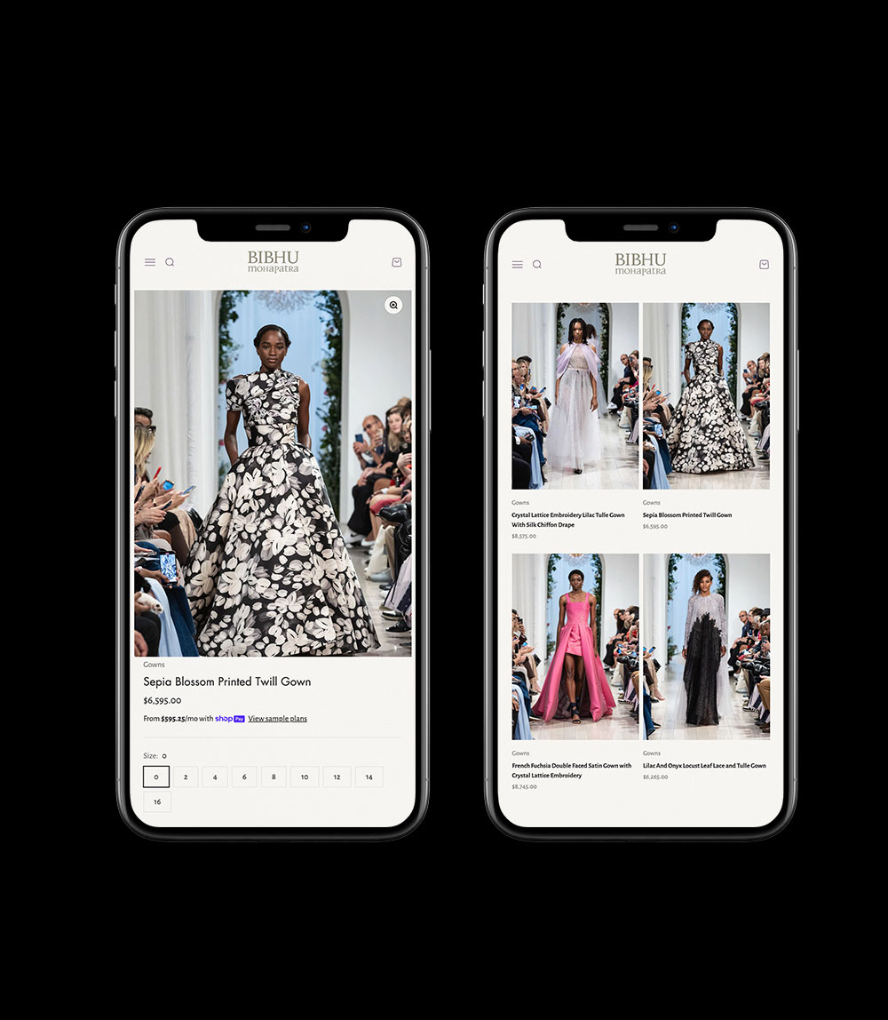 mobile shopify web design for bibhu mohapatra