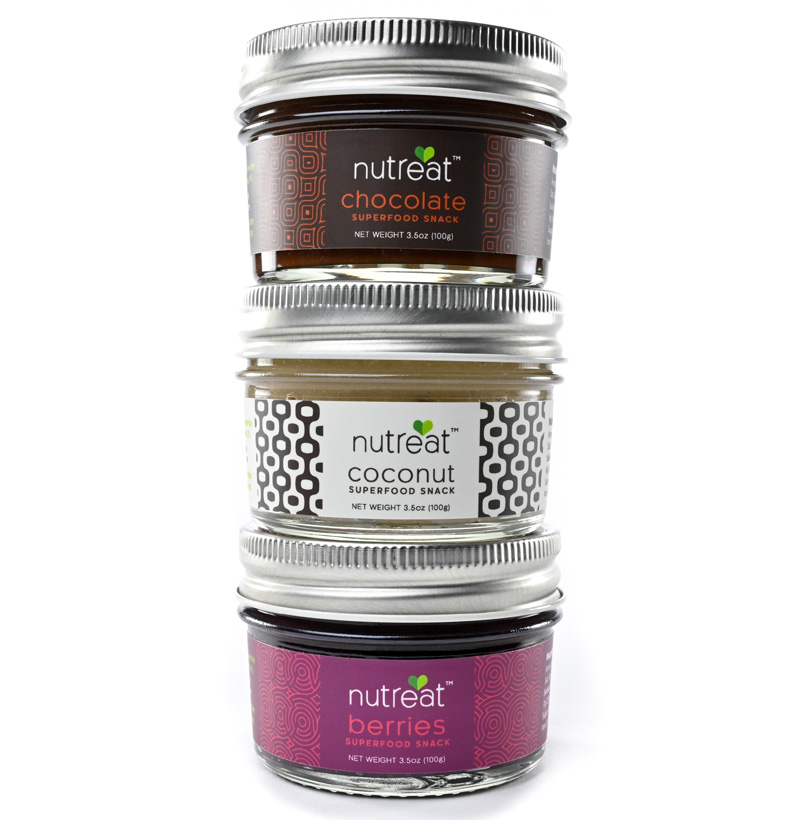 packaging design for nutreat superfood snacks