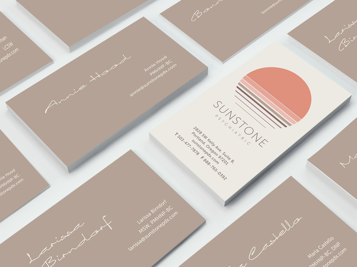 Sunstone business card design