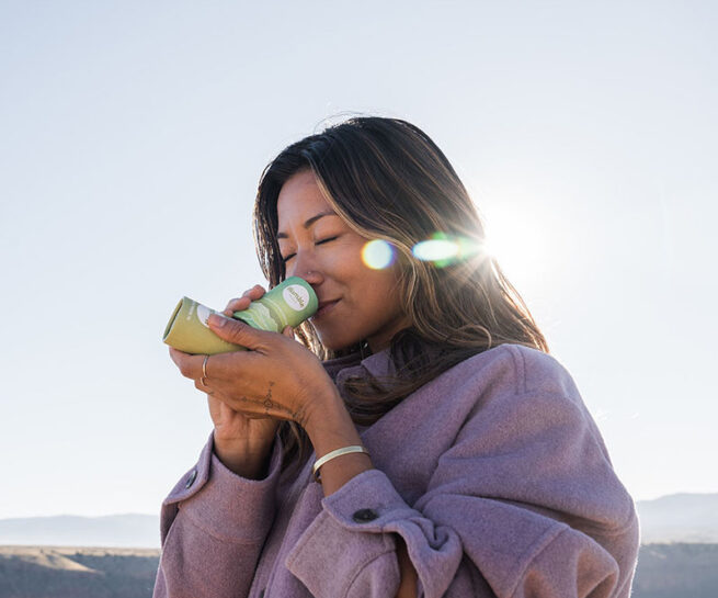 woman smelling humble brands