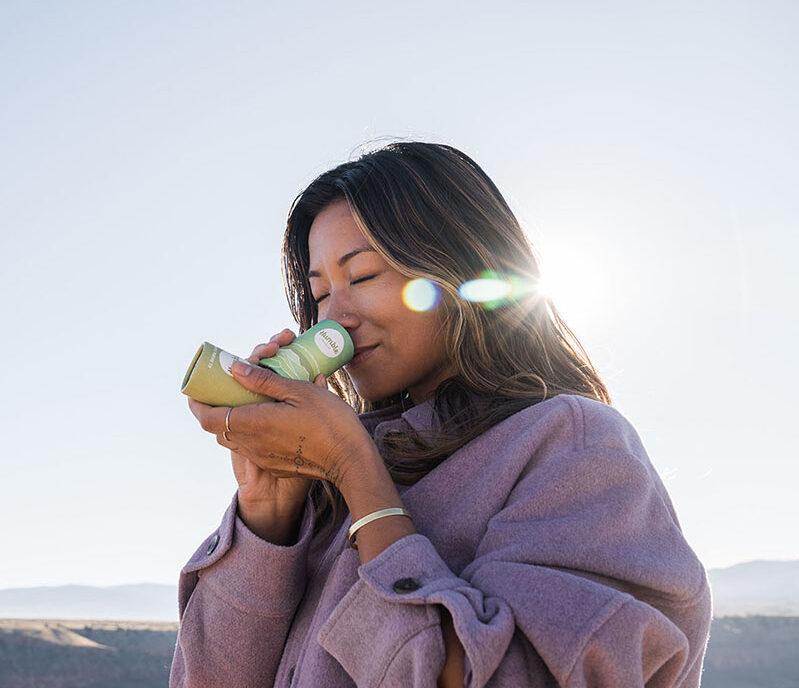 woman smelling humble brands