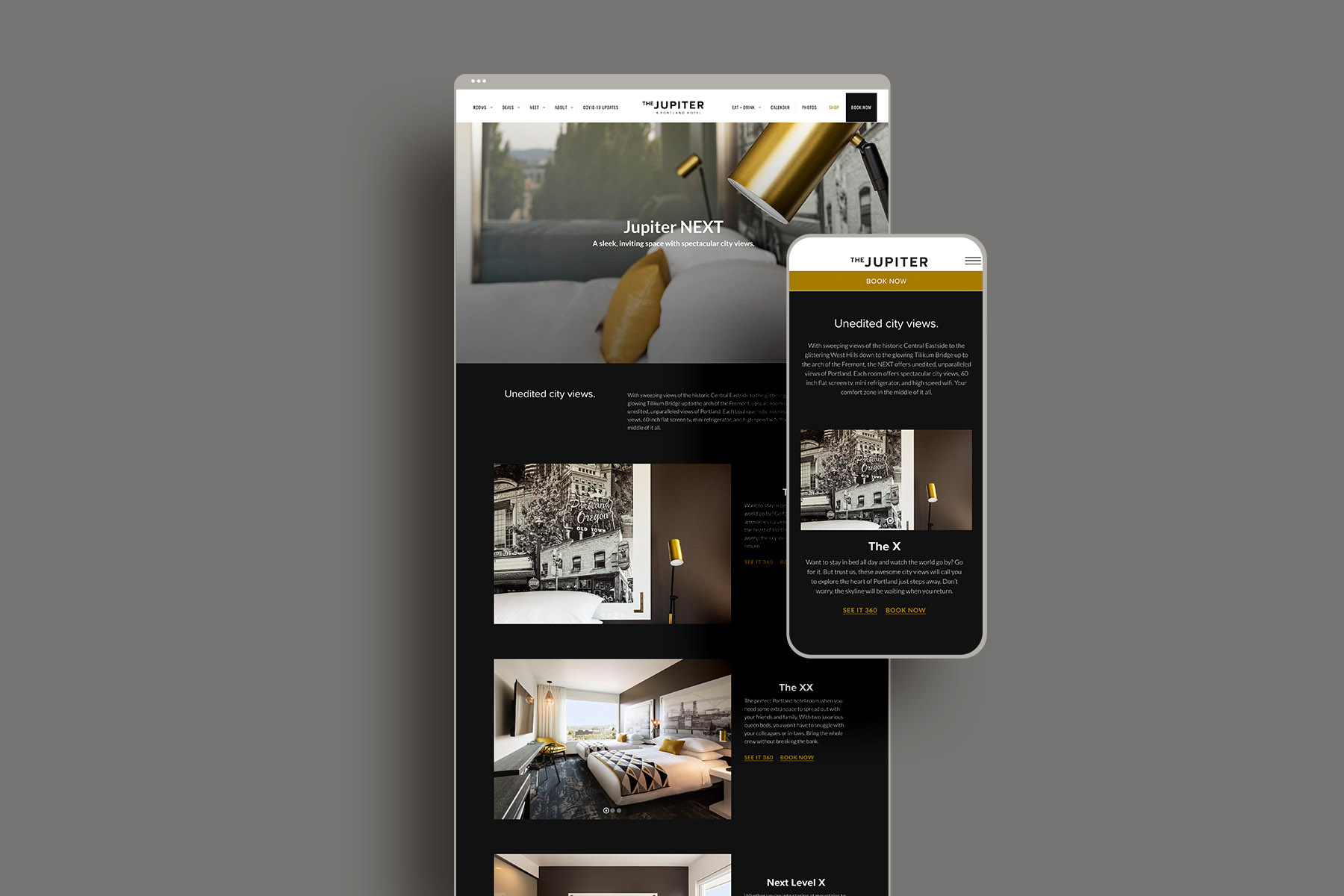 Web design for the jupiter hotel events page