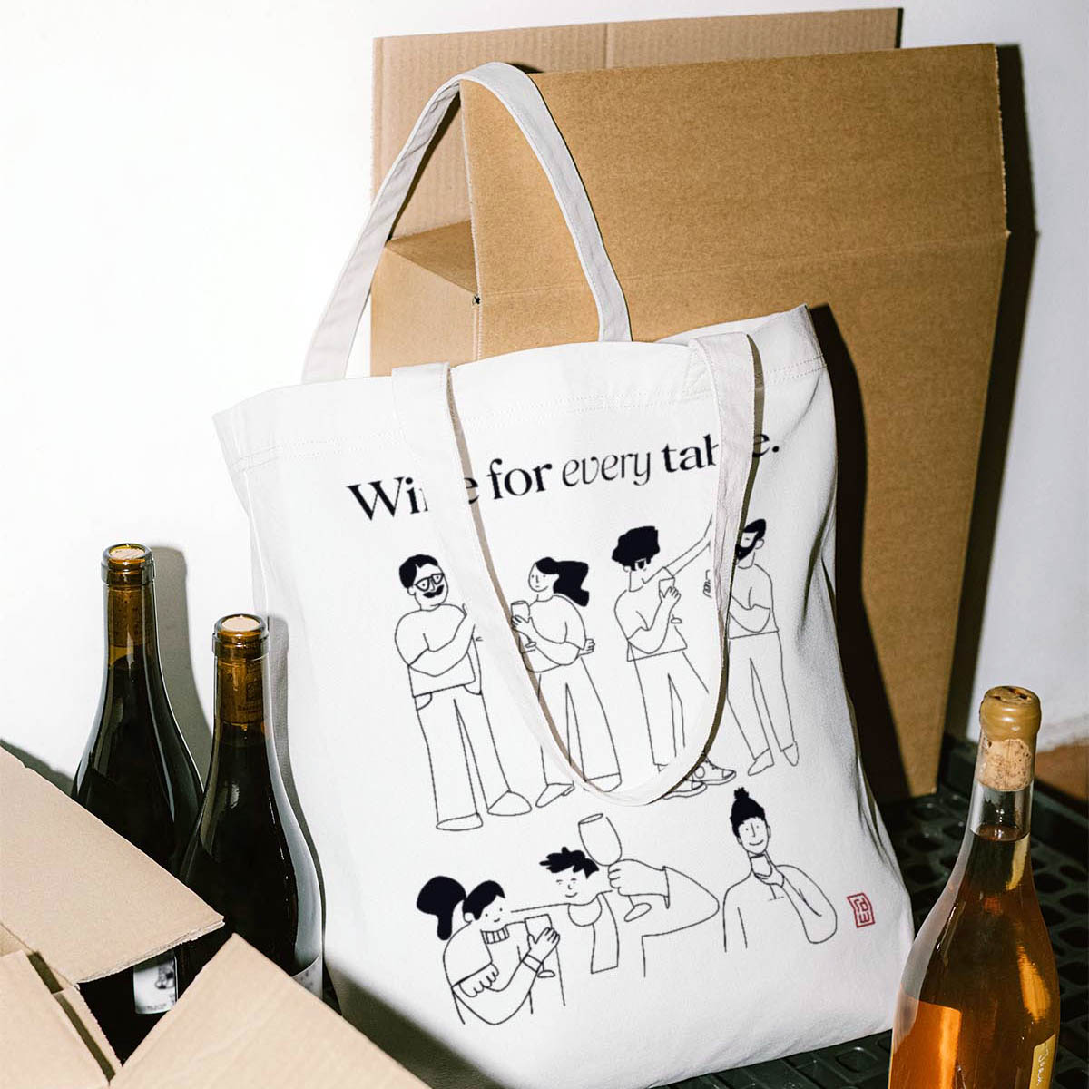 Winery tote bag design